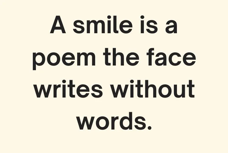Poetic & Creative Smile Captions