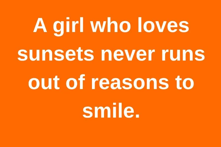 Sunset Captions for Girls