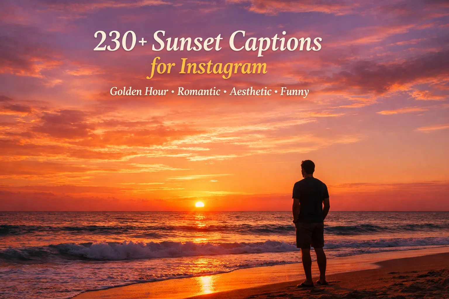 230+ Sunset Captions for Instagram (Golden Hour, Romantic, Aesthetic & Funny)