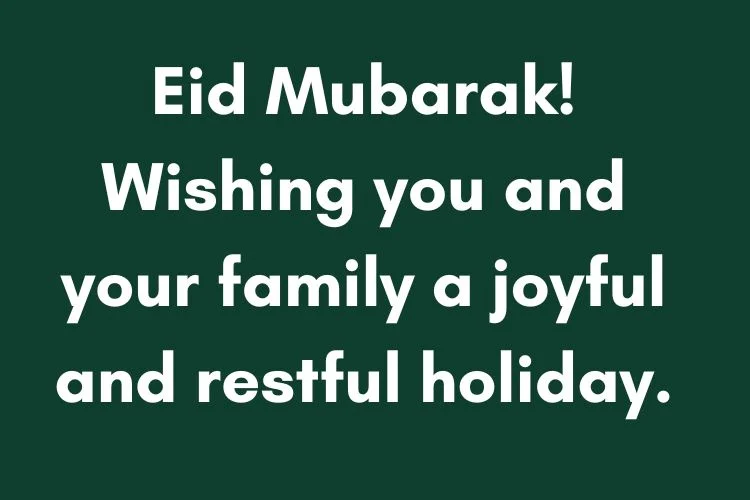 Eid Wishes for Colleagues & Boss