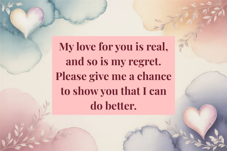 Heart Touching Apology Messages to My Love