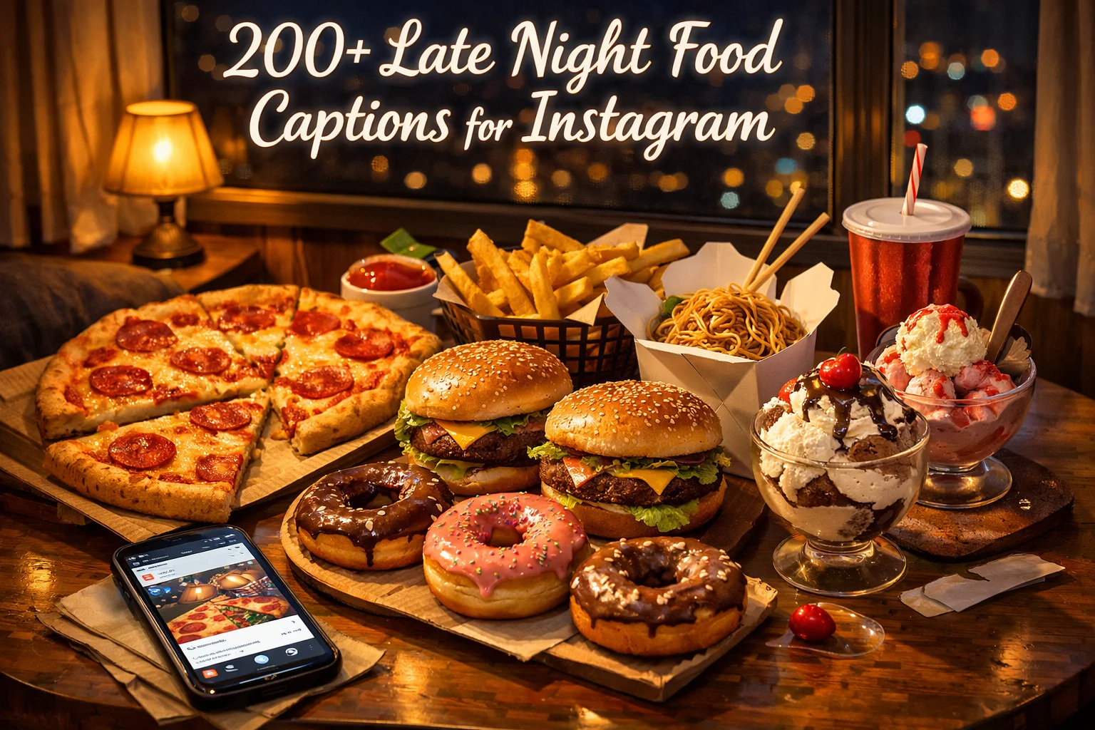 200+ Late Night Food Captions for Instagram