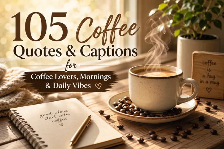 105 Coffee Quotes & Captions for Coffee Lovers, Mornings & Daily Vibes