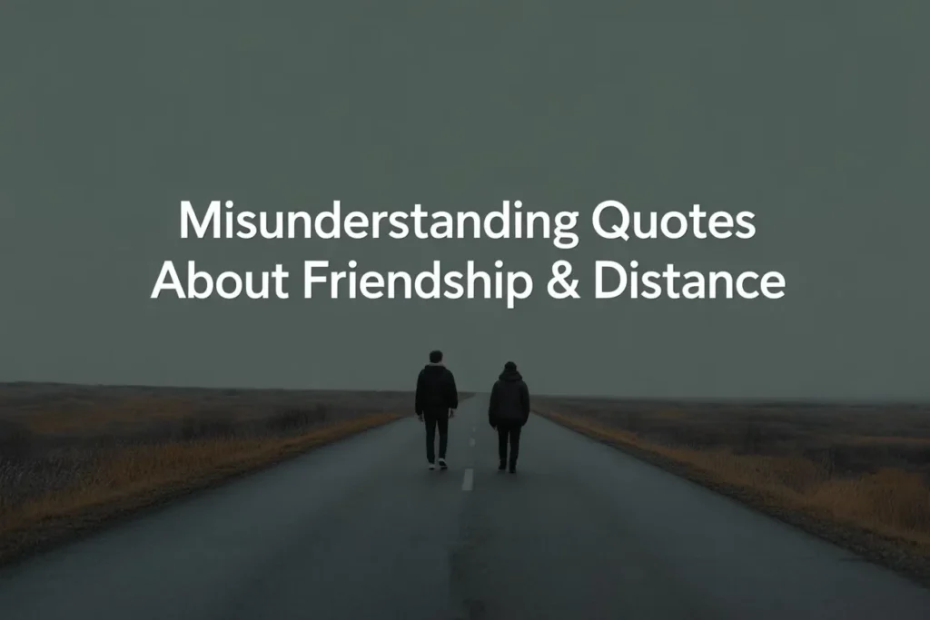 Misunderstanding Quotes About Friendship & Distance
