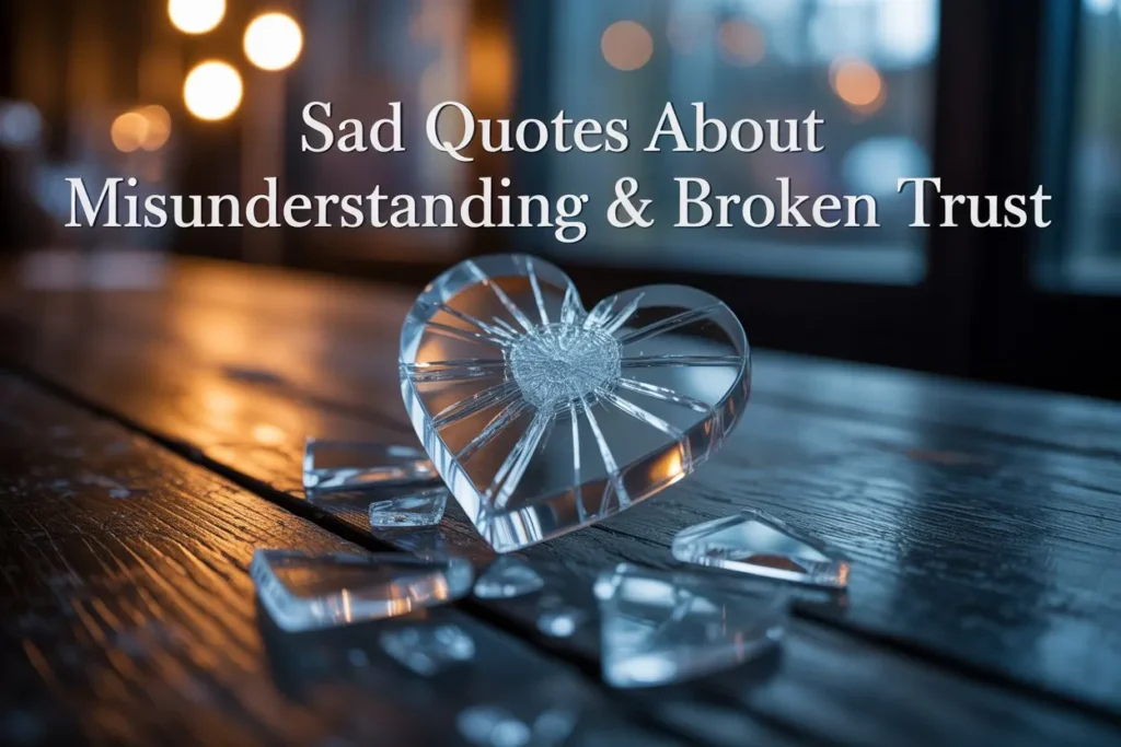 Sad Misunderstanding Quotes About Pain & Broken Trust