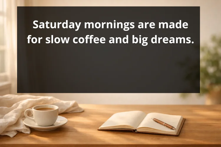 Saturday Morning Quotes for a Fresh Start