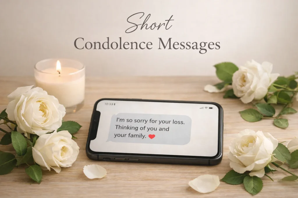 Short Condolence Messages for Text or Cards