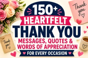 150+ Heartfelt Thank You Messages, Quotes & Words of Appreciation for Every Occasion