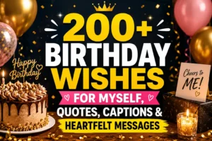 200+ Birthday Wishes for Myself, Quotes, Captions & Heartfelt Messages