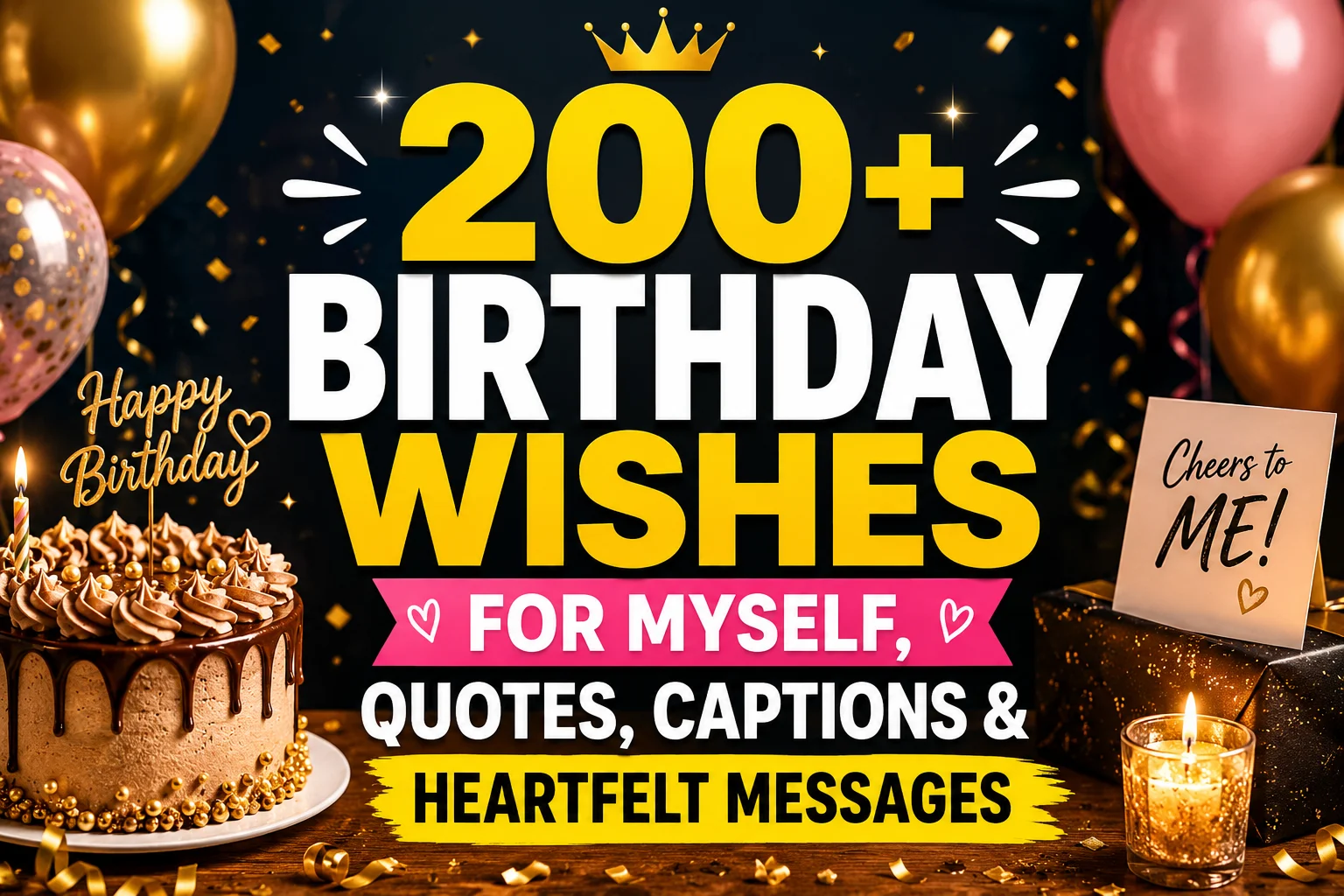 200+ Birthday Wishes for Myself, Quotes, Captions & Heartfelt Messages