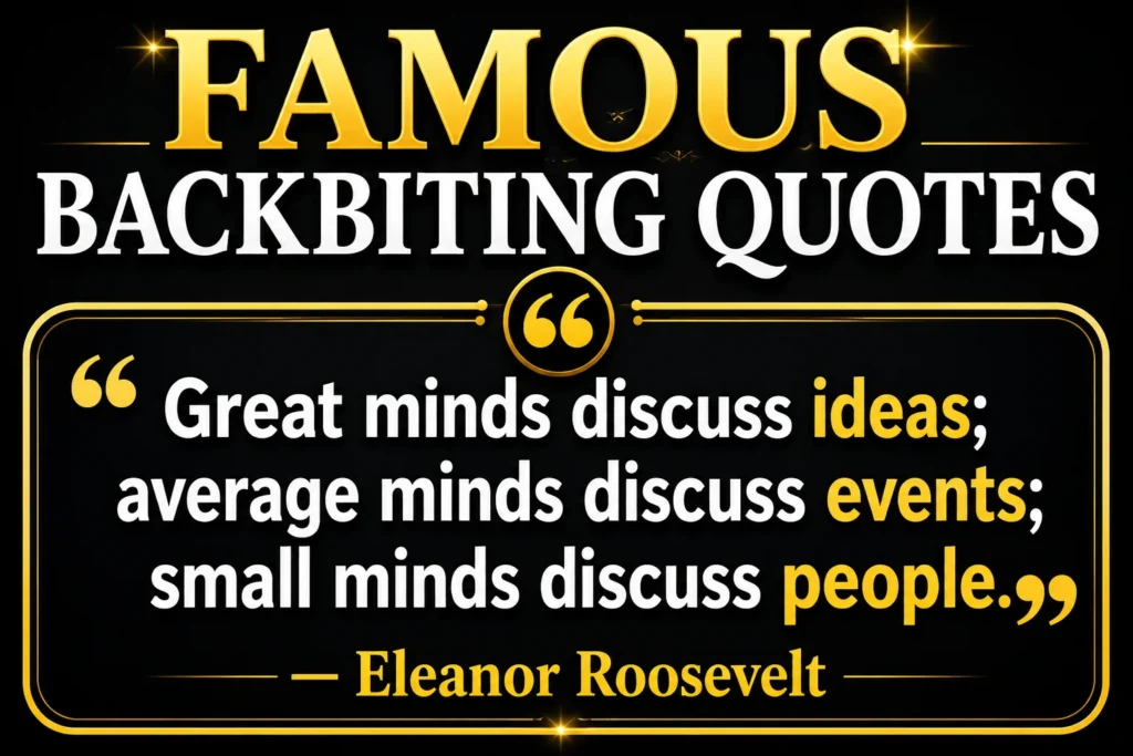 Famous Backbiting Quotes