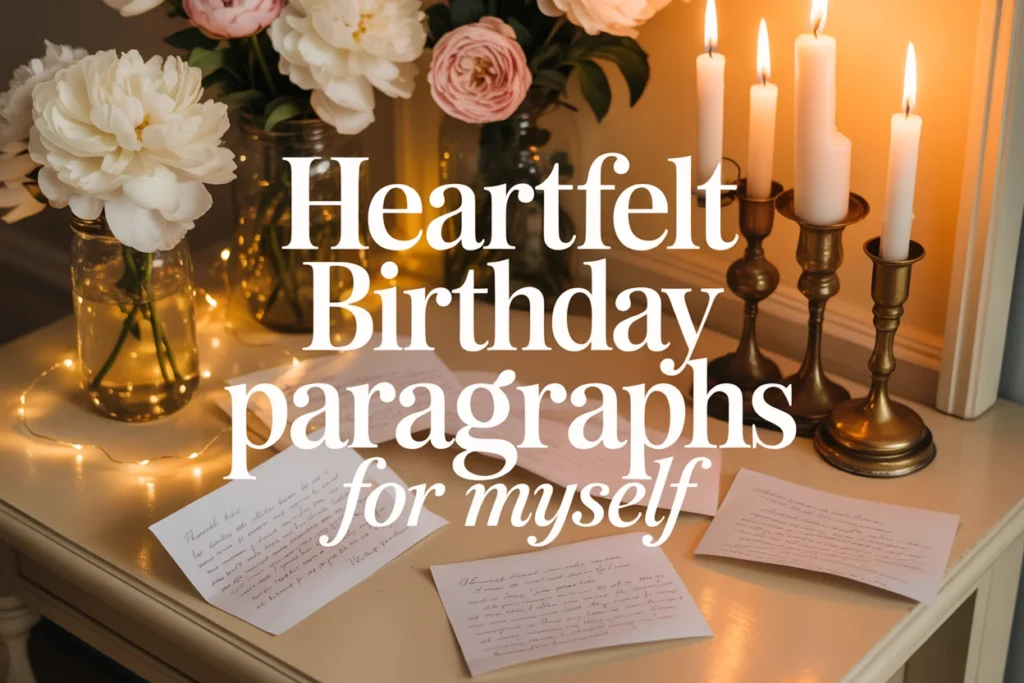 Heartfelt Birthday Paragraphs for Myself