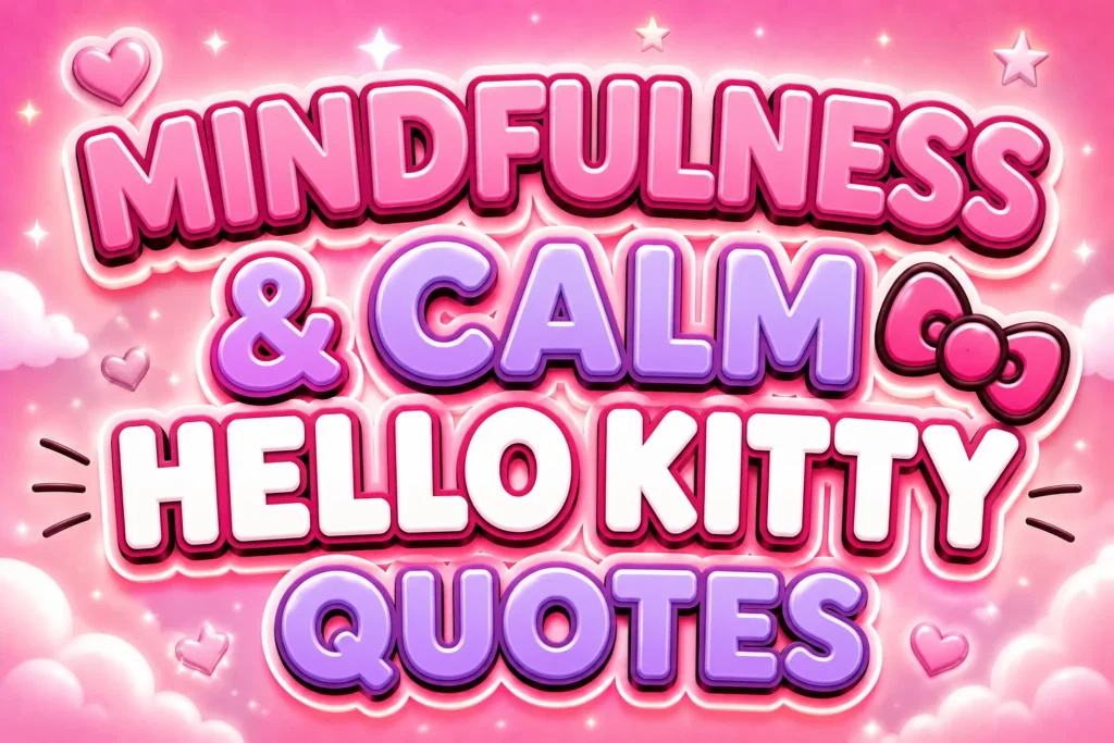 Mindfulness & Calm Hello Kitty Quotes