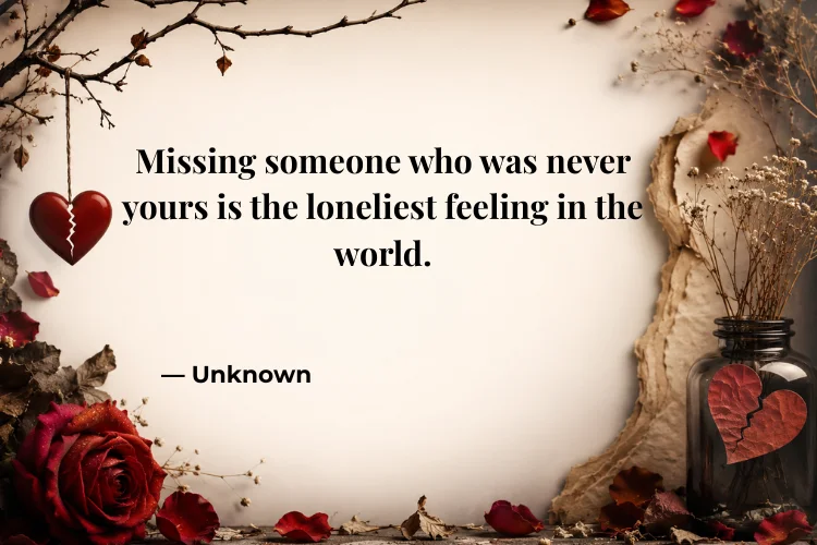 Missing Someone Quotes in One-Sided Love