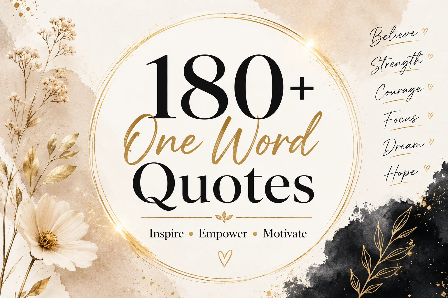 180+ One Word Quotes That Speak Volumes, Inspire & Empower