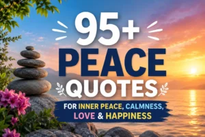 95+ Peace Quotes for Inner Peace, Calmness, Love & Happiness