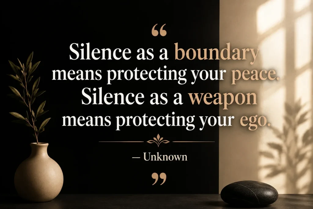 Silent Treatment Quotes About Respect & Boundaries