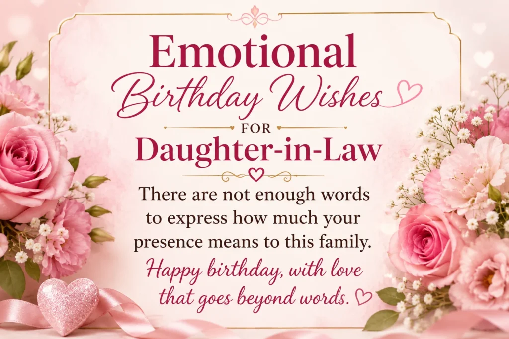 Emotional Birthday Wishes for Daughter-in-Law